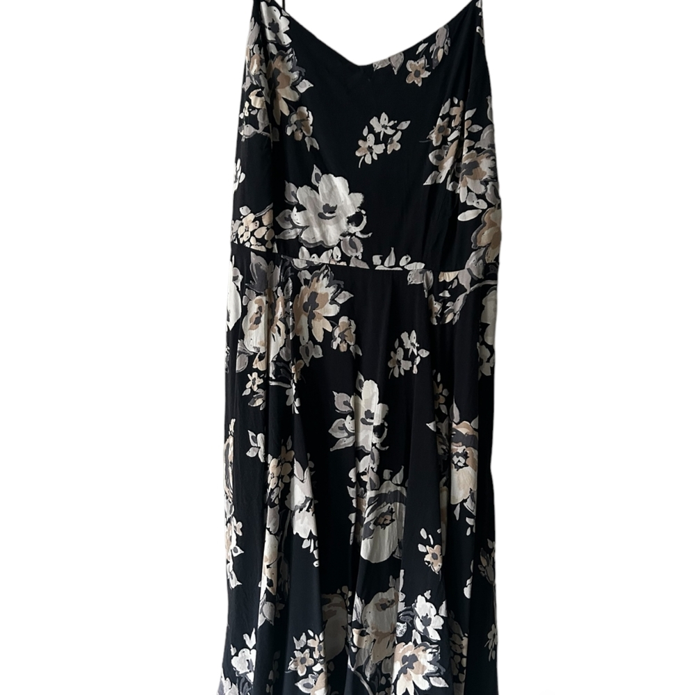 Old Navy Navy Blue Dress with Flowers, size L